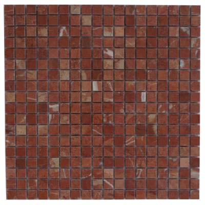 Mosaik Matte 30x30 cm 8 mm Naturstein Fliesen Rojo Alicante Rot Bad Dusche M660 von Estile Mosaico