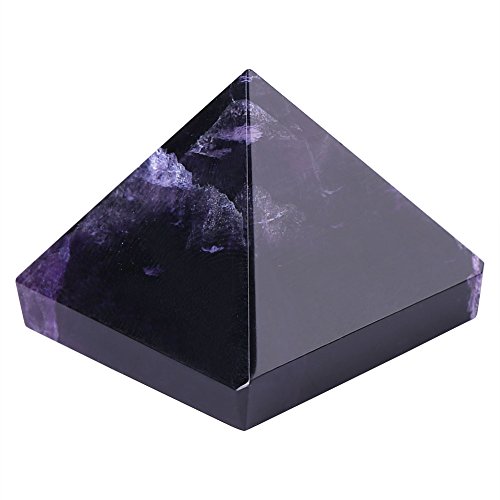 Amethyst-Pyramide, Natürliche lila Kristall Fluorit Amethyst Pyramide Figuren Home Decoration Einrichtungsartikel von Estink