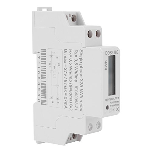 Digitaler Stromzähler, 220V Einphasen-DIN-Schienenstromzähler, mit LCD-Anzeige Wechselstromzähler, 5-32A Elektronischer KWh-Zähler Digitaler Stromzähler, 220V Einphasen-DIN-Schienenstromzähler, mit LCD-Anzeige Wechselstromzähler, 5-32A Elektronischer KWh-Zähler von Estink