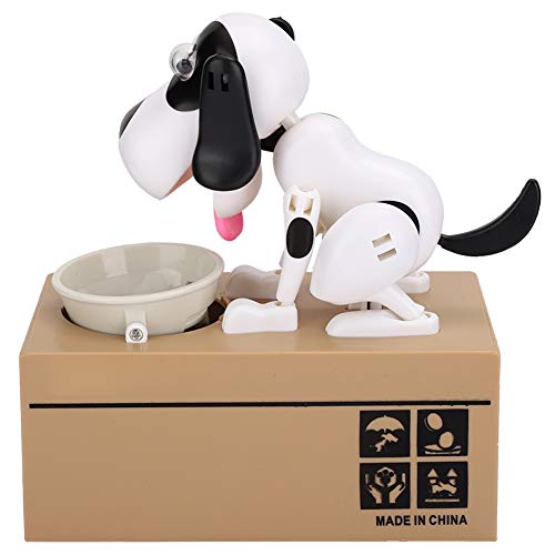 Elektronisches Sparschwein, Cartoon Dog Eating Money Box, Innovative elektrische Cartoon Dog Coin Collection Box, geeignet für Kindergeburtstag, Geschenk, Dekoration von Estink