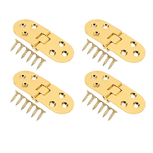 Estink 180 -Grad -Faltflip Top Scharniere Schlankes Zinklegungsscharnier für Klapptisch, 4pcs (helles Gold) von Estink
