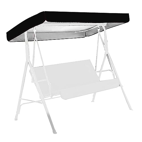 Estink 190t Silber Beschichtete Schwungstuhl Baldachin Wasserdichte Obere Deckung Einfach zu Installieren zu Dem Swing -Baldachin für Verschiedene Außenumgebungen (BLACK) von Estink