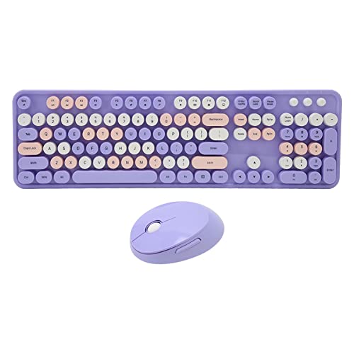 Estink 2,4 GHz Kabellose Tastatur- und Maus-Kombination, Schreibmaschinentastatur in Voller Größe, Farbige Maus- und Tastatur-Kombination, Verstellbarer Ständer, Kompatibel mit PC, von Estink