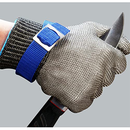 Estink 2pcs Anti -Schneiden -Sicherheitshandschuhe Edelstahldraht und Nylonhandschuhe Zum Handschutz für die Verarbeitung von Lebensmitteln und die Verarbeitung von Industrieprodukten (GRAY) von Estink