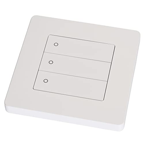 Estink 3 Gang Smart Control Panel Intelligentes Schalttafel für Home Control DC12V, Home Smart Controller Timer -Funktion für/iOS -PVC Material Geeignet (WHITE) von Estink