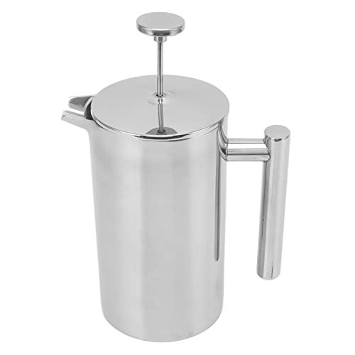 Estink 304 Edelstahl French Press Coffee Maker mit Filterbildschirm für die Einfache Reinigung Tragbarer Handgebrauter Teekanne für Camping und Außenreisen (350ML) von Estink
