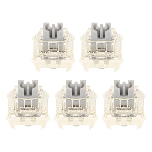 Estink 45-teilige Mechanische Tastaturschalter, Wasserdichtes Lineares Mechanisches Schlüsselschalter-Set mit Hintergrundbeleuchtung, DIY, Leises Design, 80 Millionen Tastenanschläge, (G Silber PRO, Estink 45-teilige Mechanische Tastaturschalter, Wasserdichtes Lineares Mechanisches Schlüsselschalter-Set mit Hintergrundbeleuchtung, DIY, Leises Design, 80 Millionen Tastenanschläge, (G Silber PRO, von Estink