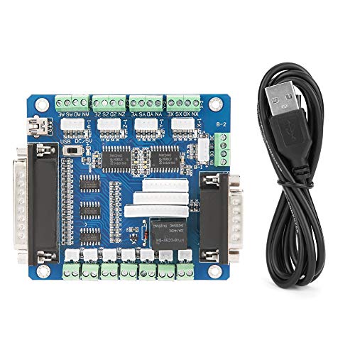 Estink 5-Achsen-CNC-Breakout-Board, Schrittmotor Treiber CNC Router Gravieren Fräsmaschine CNC Controller, mit USB-Kabel von Estink