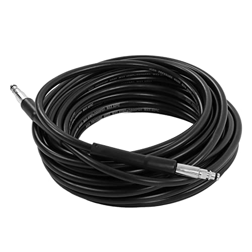 Estink 5800psi Hochdruck Wasserschlauch Flexibler Gummi Zum Kraftwaschen, 16,3yd Long Schlauch für Autowaschwasser (Stecker in Silberfarbe) von Estink