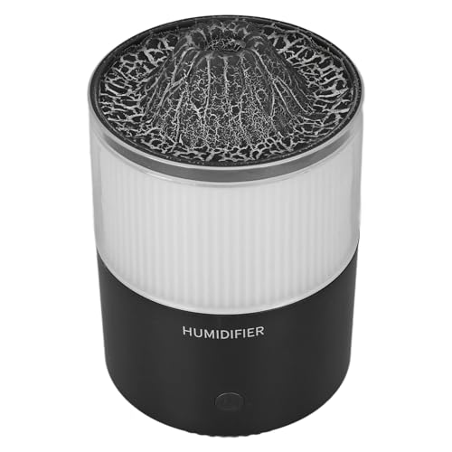 Estink Ätherische Öldiffusor -Luftbefeuchter Vulkanoform mit Farbenfrohen Leichten Lärmbetrieb für Schlafzimmer -Büro, Aromatherapie Nebel Luftbefeuchter (BLACK) von Estink