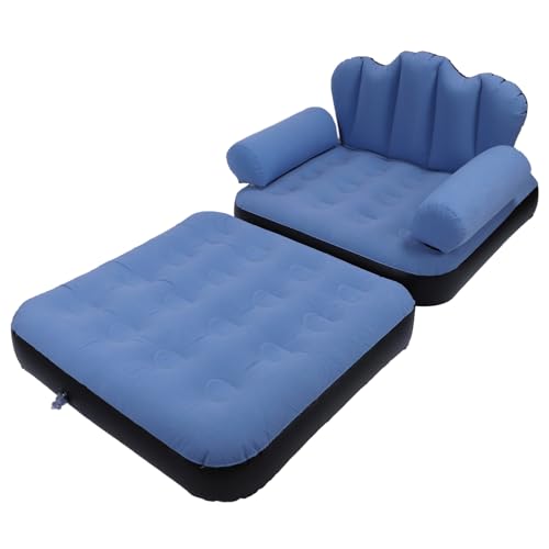 Estink Aufblasbarer Stuhl Bequemer und Tragbarer Faltbarer Sofa für den Innengebrauch, Langlebiger Reparaturpflaster Enthalten (Blue) von Estink