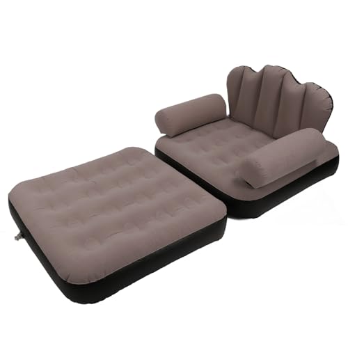 Estink Aufblasbarer Stuhl Bequemer und Tragbarer Faltbarer Sofa für den Innengebrauch, Langlebiger Reparaturpflaster Enthalten (Kaffee) von Estink