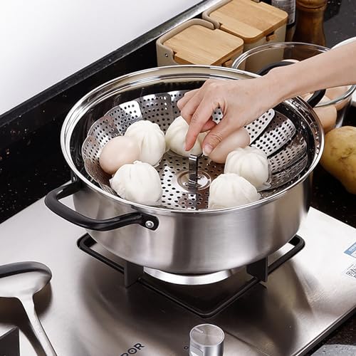 Estink Ausweiterbarer Dampfkorb aus Rostfreiem Stahl für Gemüse-Topf-Kochen und Tragbar für Alle Töpfe und Pfannen (kleine Größe) von Estink
