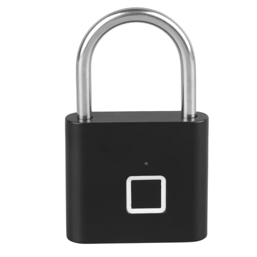Estink Biometrischer Fingerabdruck Vorhängeschloss Keyless Wasserdichtes Elektronisches Schloss USB -USB Wiederaufladbar für Fahrrad Garagentor IP54 Schwarze Farbe (BLACK) von Estink