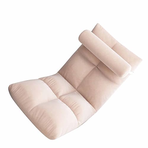 Estink Bodenstuhl mit Verstellbarer Rückenlehne Weiches Klappsofa für Erwachsene Legen Flachen Liegespielstuhl für Wohnzimmer, Spielzimmer oder Andere Innennutzung (PINK) von Estink
