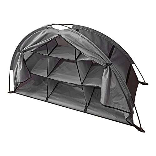 Estink Camping -Aufbewahrungsschrank Zeltform 9 Regal Schuhe Organisator Faltbar Tragbar für Camping -Reise Doppelgraues Board (Falten) von Estink