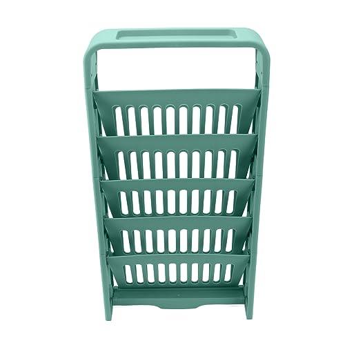 Estink Compact 5 -Tier -Plastikbuch Lagerregal Organizer Regal, Einstellbare Bücherregale für eine Effiziente Organisation zu Hause, Im Büro oder in der Schule (Green) von Estink