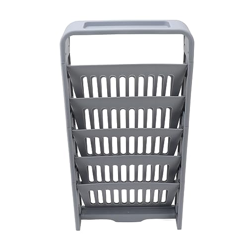 Estink Compact 5 -Tier -Plastikbuch Lagerregal Organizer Regal, Einstellbare Bücherregale für eine Effiziente Organisation zu Hause, Im Büro oder in der Schule (Grey) von Estink