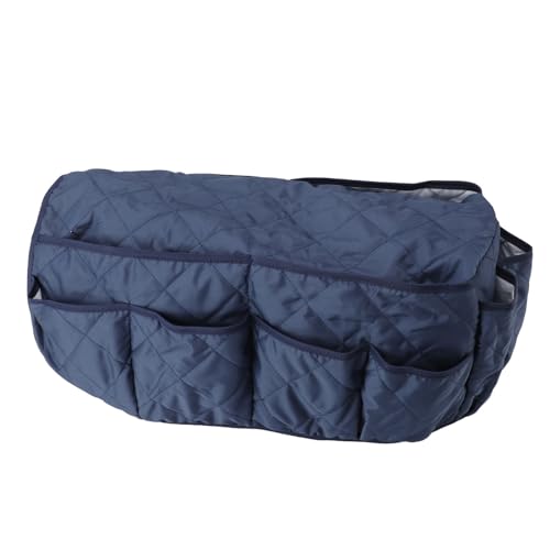 Estink Couch Armlehre Aufbewahrungstasche 14 Taschen Multifunktionen Organizer TV -Fernbedienungshalter für Wohnzimmersofa Premium -Stoffmaterial (Navy blau) von Estink