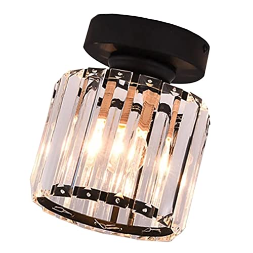 Estink Deckenleichter Schatten Einfacher Eleganter Stil Eisenkristalllampe Abdeckung Feine Beleuchtung für Hausdekoration Esszimmer Schlafzimmer Wohnzimmer, Einfach zu Installieren (Ohne Glühbirne) von Estink