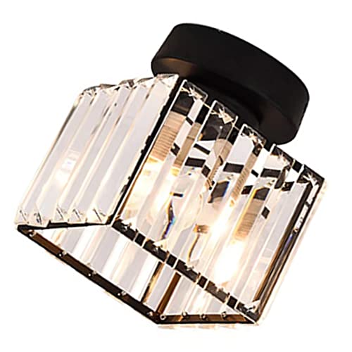Estink Deckenleichter Schatten Einfacher Eleganter Stil Eisenkristalllampe Abdeckung Feine Beleuchtung für Hausdekoration Esszimmer Schlafzimmer Wohnzimmer, Einfach zu Installieren (Ohne Glühbirne) von Estink