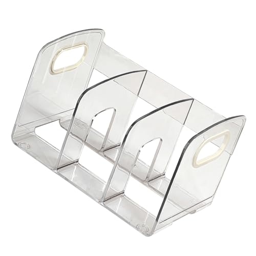 Estink Desktop Book Rack Book Organizer mit Transparentem Design für den Acryldateihalter für Studienbüros (3 Hohlraum) von Estink