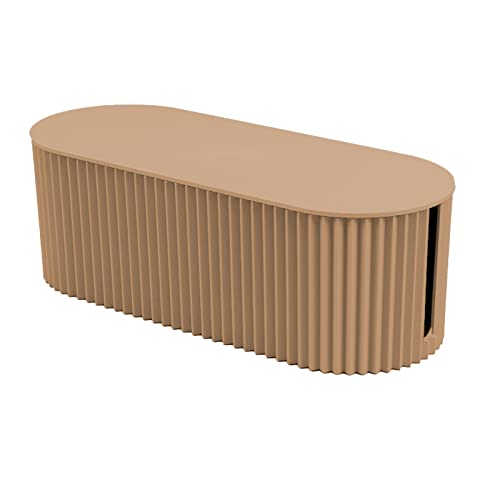 Estink Desktop Nordic Plug Board Aufbewahrungsbox Kabel Draht Organizer Behälter für Wohnkultur mit Schutzabdeckung Haltbares Kunststoffmaterial für Kollegen (Khaki, kleine Größe) von Estink