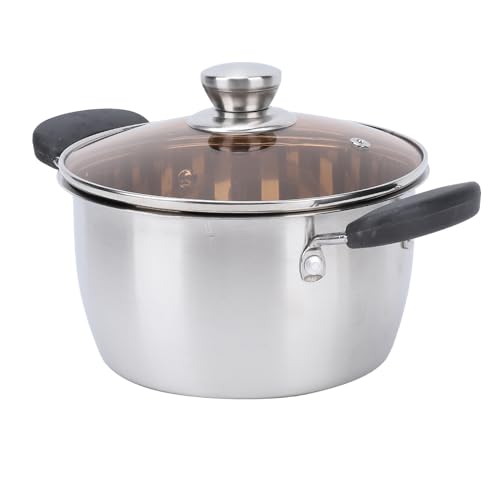 Estink Edelstahl Effizienter Wärmeübertragung Multi -Gebrauchtopf für Gas- und Induktionsherd, Sicher Zum Kochen, für die Küche zu Hause, 1 Topf (18cm) von Estink
