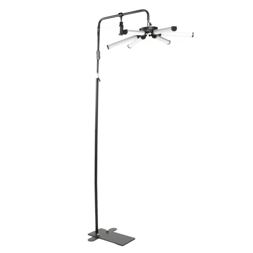 Estink Einstellbare Höhe LED -Stehlampe 6 Röhrchen Dimmbare Fernbedienung für LED Light Eyebrow Tattoo Lampe, Ideal für Videoaufnahmen Live -Streaming (EU-Stecker) von Estink