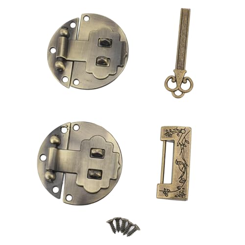 Estink Eleganter Vintage HaSP -Latch- und Vorhängeschloss Set für Schmuckschachtel, Zink Legierungsschlösser mit Anspruchsvollem Design, 2 Sets (7 cm Vogelschloss) von Estink