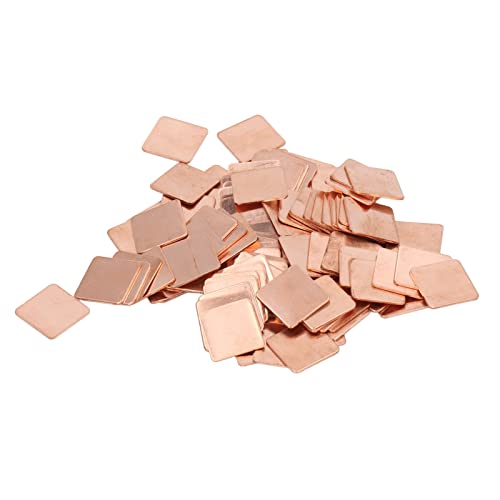 Estink Exquisites Verarbeitung Reiner Kupferheizkühlung 100pcs Kit für VGA -Kühlsystem Rote Kupferplattenkühlkörper für PC -Bauherren (15 * 15 * 1,0 mm) von Estink