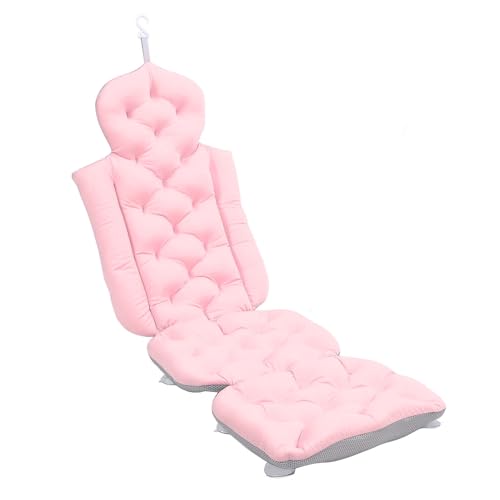 Estink Ganzkörper Luxuswanne Kissen mit Saugnapfbecher -Design für Komfortable Unterstützung in Badewanne für Erwachsene Spa Accessoires (PINK) von Estink