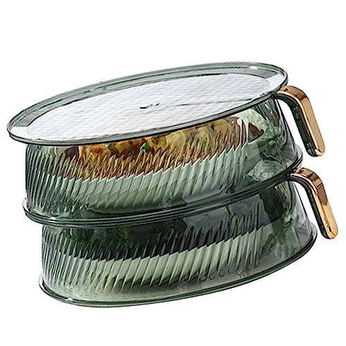 Estink Grüne Transparente Mehrschichtige Isolierte Lebensmittelabdeckung mit Staubdichtem Wärmeschutz, Haustiermaterial für den Einsatz von Restaurants (2 Schichten) von Estink