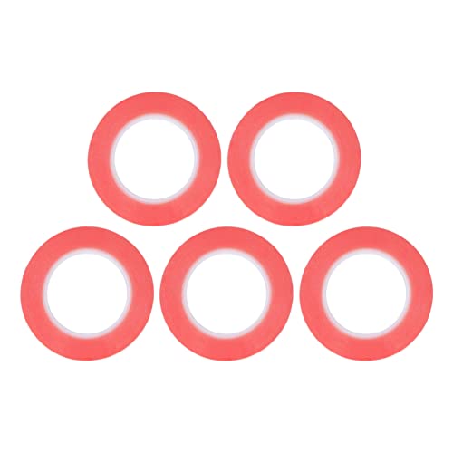 Estink Haustier Doppelseitiges Band Hochleistungsumnehmbar für Handwerksgeschenkverpackungen, Superkleber, Rote Farbe (5 mm) von Estink