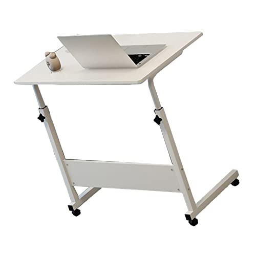 Estink Hebensfähiges Nachttisch Robustes Metallrahmen Mobile Schreibtisch für Home -Sofa, Modernes C -Form Design für Schlafzimmer Wohnzimmer, 60 X 40 cm (Holzfarbe) von Estink