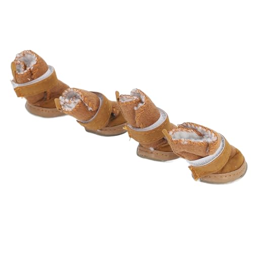 Estink Kleine Hund Winterschuhe Warme Weiche Haustierstiefel, 4pcs Leichte Welpenschnee - für Chihuahua Bichon Schnauzer (2) von Estink
