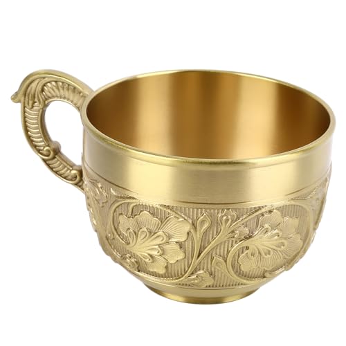 Estink Kleine Tee -Tasse Geprägte Muster Teeuntertassen für Tee Kaffeewasser, Kleine Größe, Perfektes für Freunde und Familie (Mit Ohr) von Estink