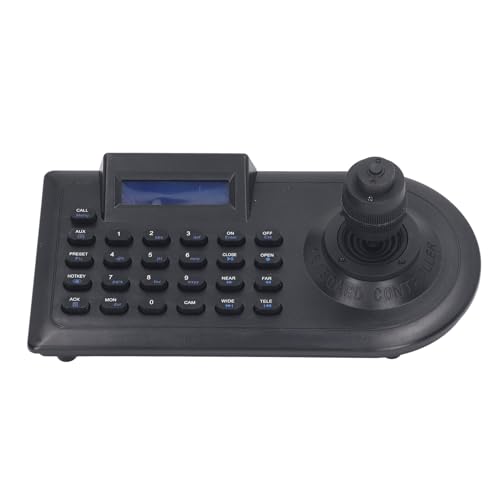 Estink LCD Analog PTZ -Kamera -Tastatur mit 4D Joystick für PTZ Speed ​​Dome Camera Controller Kompatibel mit Ideal für die Überwachung ABS Material (EU-Stecker 100-240V) von Estink