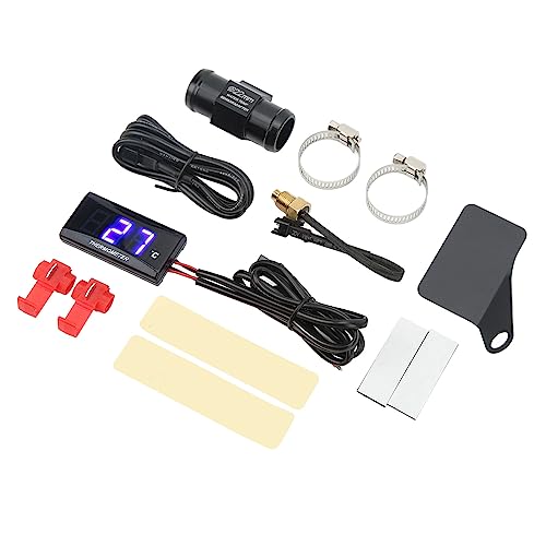 Estink LCD -Motorrad -Wassertemperaturmesser High Definition Zeigt Ein Haltbarer Service für Rennsoller Hitzebeständig (BLUE) von Estink