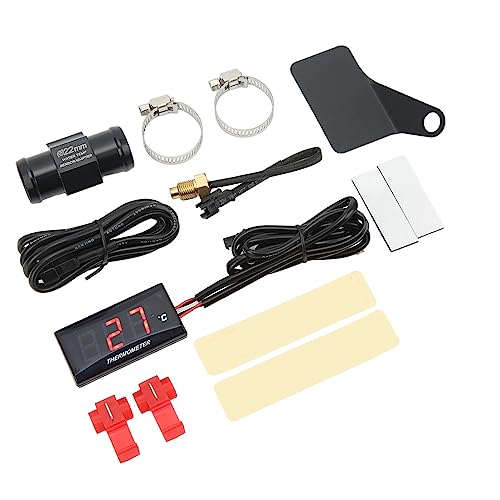 Estink LCD -Motorrad -Wassertemperaturmesser High Definition Zeigt Ein Haltbarer Service für Rennsoller Hitzebeständig (Rot) von Estink