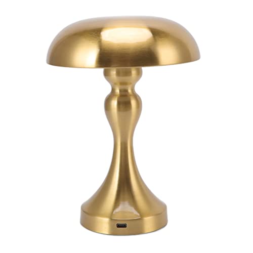 Estink LED Wiederaufladbare Tischlampe Touch Night Light Stepless Dimmschisch Eisen Acryl, Warmes Weißes Neutrales Licht 3 Geschwindigkeit für Nacht (GOLD) von Estink