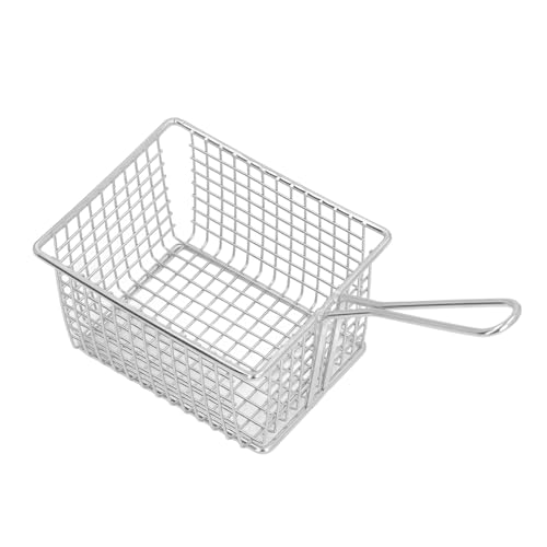 Estink Langgang aus Rostfreiem Stahl Fritteuchsenkorb für den Kommerziellen Gebrauch, Leicht zu Reinigender Bremenkorb für Brathähnchen und Snacks (L 122x91cm / 48x36in) von Estink