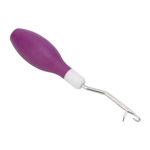 Estink Latch Hook Häkelnadelgummi Griff Tragbarer Teppichhäkelnadel für Stoffhandwerk Strick -Haken für den Heimgebrauch (PURPLE) von Estink