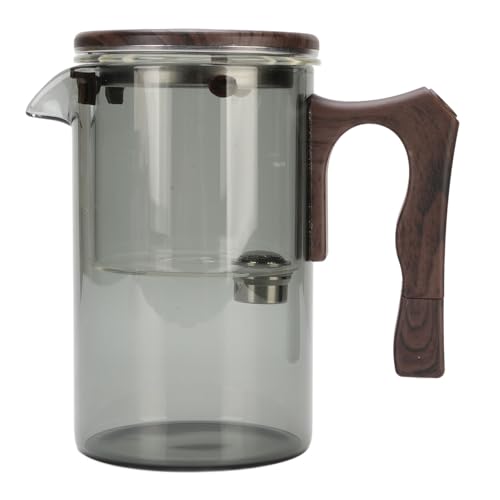 Estink Lose Blatt Tee Maker Glass Teekanne mit Sieb Holzgriff Genaues Gießen für Profis (Grau 750 ml) von Estink