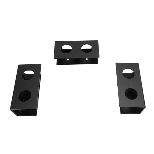 Estink Metall Unter Schreibtisch Laptop -Regalhalter mit Silikonpolsterung, Praktischer Untertischgerätehalter für Laptop -TV Box in Home Office (Black) von Estink