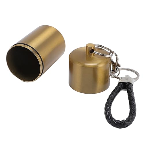Estink Metallspeicherflasche Leicht Robuste Regendichte Im Freien Im Freien Camping -Reisebehälter (Gold) von Estink