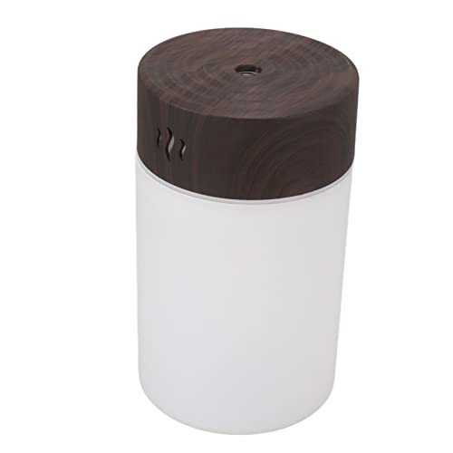 Estink Mini -Luftbefeuchter 260 Ml USB -Ladung Buntes LED Nachtlicht Tragbarer Kleiner Luftbefeuchter für Schlafzimmer Büroauto, Holz Getreide Schreibtisch (Dunkle Farbe) von Estink