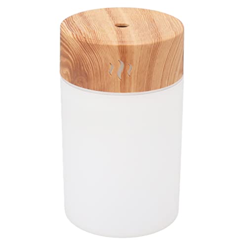 Estink Mini -Luftbefeuchter 260 Ml USB -Ladung Buntes LED Nachtlicht Tragbarer Kleiner Luftbefeuchter für Schlafzimmer Büroauto, Holz Getreide Schreibtisch (helle Farbe) von Estink