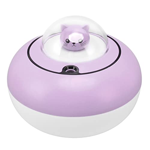 Estink Mini Niedliche Katzenskulptur Tragbarer Desktop -Luftbefeuchter für Home Office USB -Stecker in Haustier Dekorative Innenatmosphäre Verbesser (PURPLE) von Estink