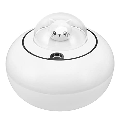 Estink Mini Niedliche Katzenskulptur Tragbarer Desktop -Luftbefeuchter für Home Office USB -Stecker in Haustier Dekorative Innenatmosphäre Verbesser (WHITE) von Estink